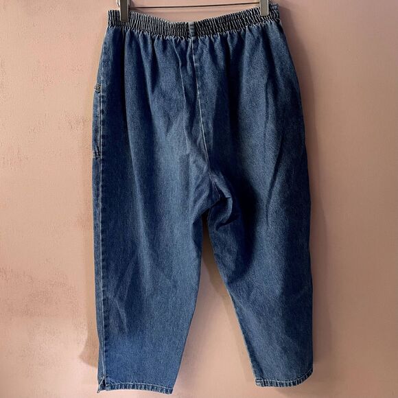 Vintage Chic Medium Wash Blue Denim Grandma Short Pants Size 14 EUC - Picture 10 of 13